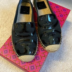 Tory Burch black espadrille flats